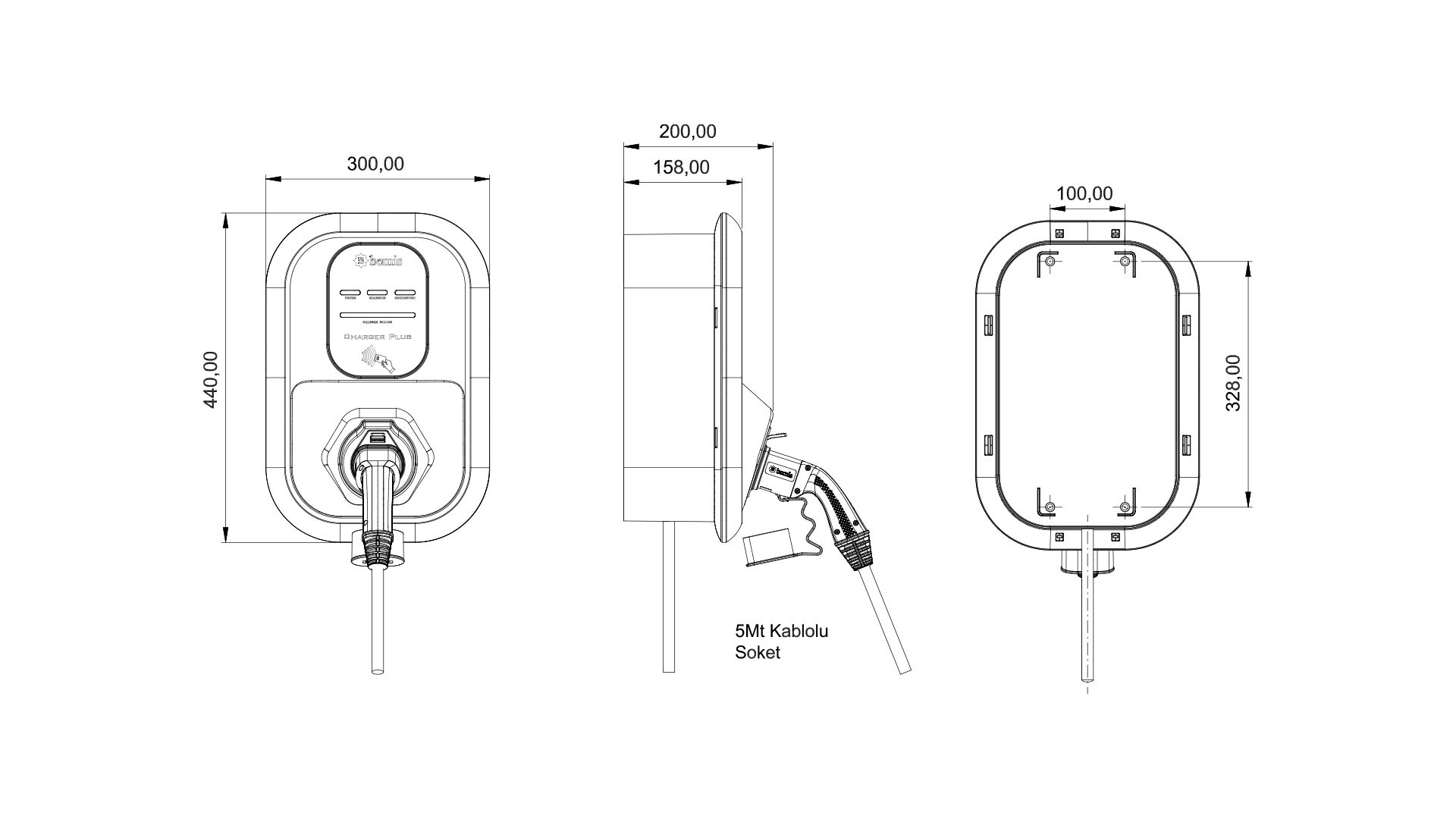 BEMIS Model 2 Charger Plus 2 — 22 kW Kablolu — ürün görseli
